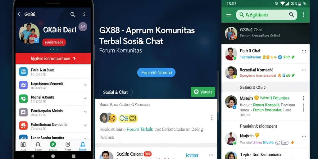 Tampilan antarmuka aplikasi GX88 yang ramah pengguna untuk Forum Komunitas.