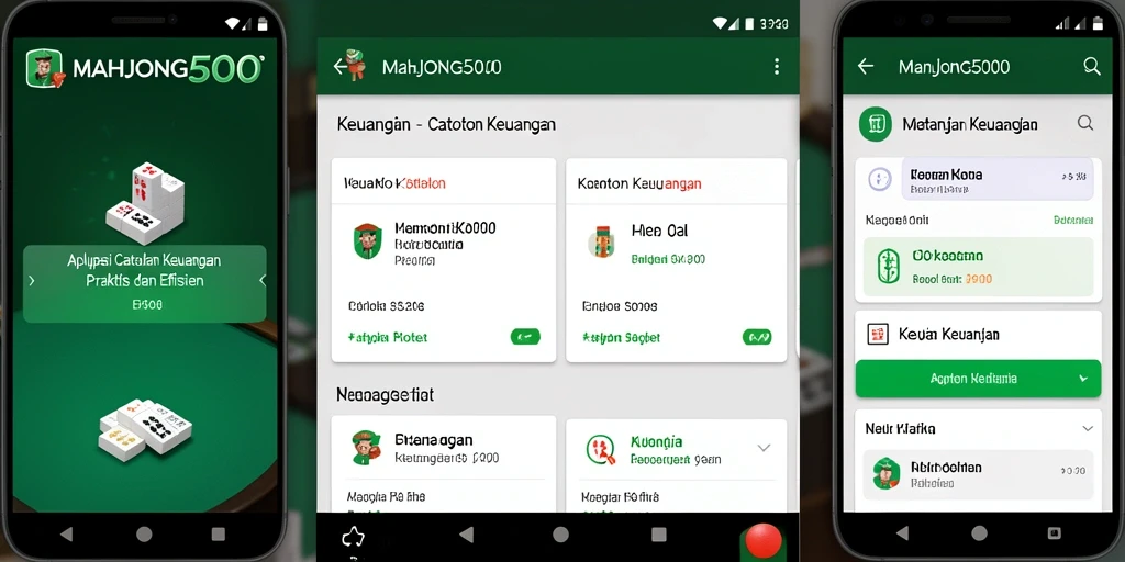 Tampilan antarmuka aplikasi Catatan Keuangan MAHJONG500 yang ramah pengguna.