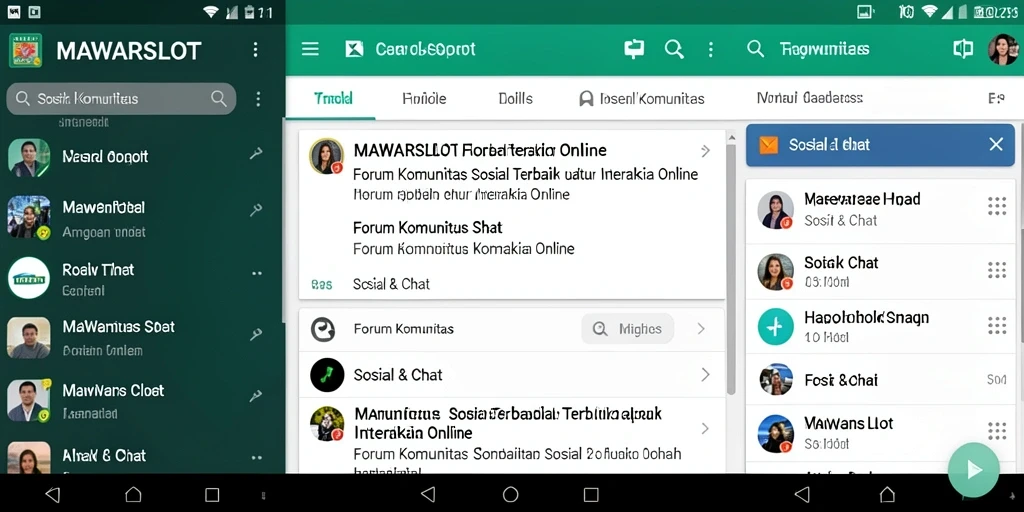 Antarmuka interaktif aplikasi Forum Komunitas MAWARSLOT