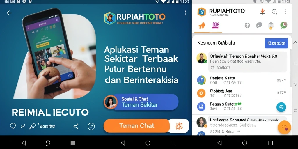 Antarmuka RUPIAHTOTO yang menarik dan mudah digunakan untuk menemukan teman baru.