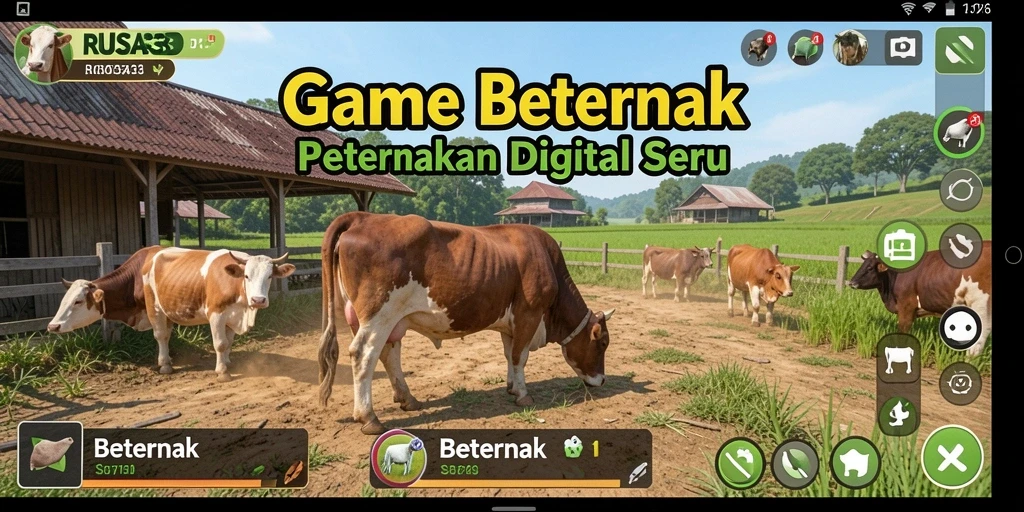 Tampilan antarmuka RUSA33 yang intuitif untuk Beternak.