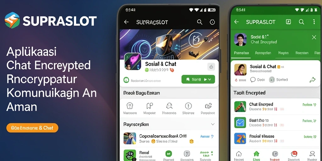 Antarmuka aplikasi SUPRASLOT yang menampilkan fitur Chat Encrypted.